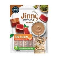 ราคา ขนมแมวเลีย JINNY LIQUID TUNA AND SHRIMP 280 ก. (1213750)