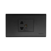 ราคา ชุดเต้ารับเดี่ยว 3 ขากลม ELECKTA N BASIC สีดำ (1217545)