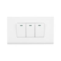 ราคา ชุดสวิตช์ 1 ทาง 3 ช่อง ELECKTA N BASIC สีขาว (1217608)