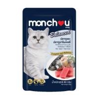 ราคา อาหารเปียกแมว MONCHOU MACKEREL AND TUNA IN JELLY 80 ก. (1222453)