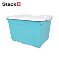 ราคา กล่องเก็บของล้อเลื่อน STACKO 70X51X46 ซม. 110 ลิตร สีฟ้า (1228054)