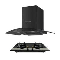 Dynahome เตาแก๊สแบบฝัง+เครื่องดูดควันแบบกระโจม รุ่น DH-2000-G+DH-800-BK