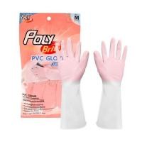 ราคา ถุงมืออเนกประสงค์ PVC POLY-BRITE 2TONE SIZE M สีขาว/ชมพู (1232060)