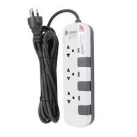 ราคา รางปลั๊กไฟ 3 ช่อง 3 สวิตซ์ TOSHINO P3375 3 ม. สีขาว/เทา (1232331)