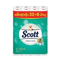 ราคา กระดาษชำระ SCOTT CLEAN CARE แพ็ก 32+8 ชิ้น (1232955)