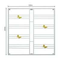 ราคา เหล็กดัดหน้าต่าง MHOLARN ผีเสื้อ 120X120 ซม. สีขาว (1238099)