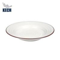 ราคา จานบัวเซรามิก 8 นิ้ว KECH LONN ขอบน้ำตาล (1238127)