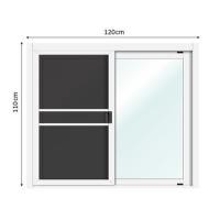 ราคา หน้าต่างบานเลื่อน อะลูมิเนียม S-S มุ้ง LYNN OK 120X110 ซม. สีขาว (1238256)