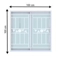 ราคา หน้าต่างบานเลื่อน UPVC S-S เหล็กดัด มุ้ง WINDOW ASIA ลายทานตะวัน (ขาว) 100X100 ซม. สีขาว (1238340)
