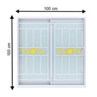 ราคา หน้าต่างบานเลื่อน UPVC S-S เหล็กดัด มุ้ง WINDOW ASIA ลายทานตะวัน (สี) 100X100 ซม. สีขาว (1239088)