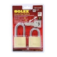 ราคา กุญแจคีย์อะไลก์ SOLEX D45 45 มม. สีทองเหลือง 2 ตัว/ชุด (1239438)