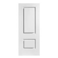 ราคา ประตูภายนอก UPVC ECO-DOOR UPVC2 80X200 ซม. สีขาว ไม่เจาะลูกบิด (1242201)