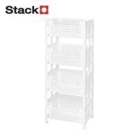 ราคา ชั้นวางของ 4 ชั้น STACKO PURE 40.7x32.7x99 ซม. สีขาว (1243628)