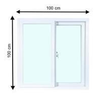 ราคา หน้าต่างเลื่อน UPVC S-S MHOLARN 100X100 ซม. สีขาว (1245002)