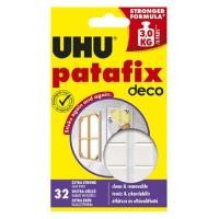 ราคา กาวดินน้ำมัน UHU PATAFIX DECO สีขาว แพ็ก 32 ชิ้น (1245655)