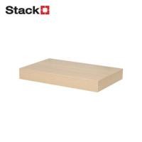ราคา แผ่นชั้นไม้ซ่อนขา STACKO 40x24x5 ซม. สีไวท์โอ๊ค (1249784)