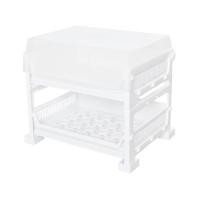 ราคา ชั้นคว่ำแก้วพลาสติก 2 ชั้น มีฝาครอบและขารอง KECH (1249793)