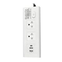 ราคา รางปลั๊กไฟ 2 ช่อง 1 สวิตช์ 2 USB 1 Type-C ELECKTA ET431C 3 ม. สีขาว (1251458)