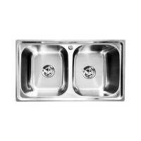 ราคา ซิงค์ฝัง 2 หลุม TECNOSTAR 8050 SS สีเงิน (1254750)