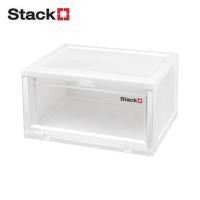 ราคา กล่องรองเท้า STACKO TOWER 35x28x19 ซม. สีขาว/ใส (1255328)