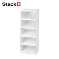 ราคา กล่องรองเท้า 5 ช่อง STACKO TOWER 35x28x88 ซม. สีขาว/ใส (1255329)