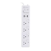 ราคา รางปลั๊กไฟ 4 ช่อง 4 สวิตซ 2 USB 1 TYPE C TOSHINO WY-43 3 ม. สีขาว (1255704)