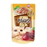 ราคา อาหารเปียกแมว CATTIE PAWS RICH TUNA MAGURO IN JELLY 70 ก. (1255950)