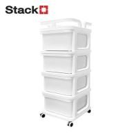 ราคา ตู้ลิ้นชัก 4 ชั้น STACKO CART 35x38.5x86 ซม. สีขาว (1257156)
