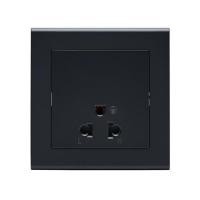 ราคา ชุดเต้ารับเดี่ยว 3 ขา SAHN D10L-BL สีดำ (1257885)