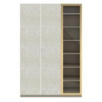 ราคา ตู้เสื้อผ้า 3 บานเปิด SB BUILT IN WARDROBE PLUS 59061124 150 ซม. สีเทา (1258444)