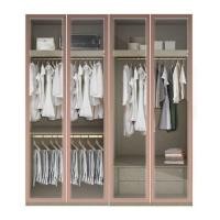 ราคา ตู้เสื้อผ้า 4 บานเปิด SB BUILT IN WARDROBE PLUS 59061005 200 ซม. สีชมพู (1258677)