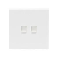 ราคา เต้ารับคอมพิวเตอร์คู่ CAT6 SAHN D37-WHM สีขาวด้าน (1261347)