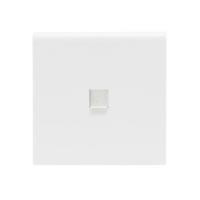 ราคา เต้ารับโทรศัพท์ SAHN 6P/4C D17-WHM สีขาวด้าน (1261760)