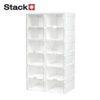 ราคา กล่องรองเท้า 12 ช่อง STACKO CLAIRE 53x34x99 ซม. สีขาว/ใส (1263081)