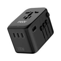 ราคา ปลั๊กแปลง 4 IN 1 UNIVERSAL 1 USB 4 TYPE C MOOV TA06 สีดำ (1266197)