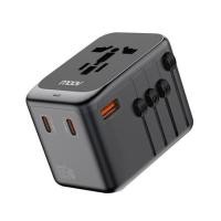 ราคา ปลั๊กแปลง 4 IN 1 UNIVERSAL 1 USB 3 TYPE C MOOV TA05 สีดำ (1266221)