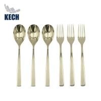 ราคา ชุดช้อนส้อมสเตนเลส 410 KECH 6 ชิ้น สีทอง (1269295)