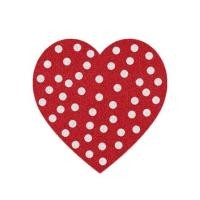 ราคา พรมเช็ดเท้าดักฝุ่น PRAW HEART-SH POLKA DOT RED 75X75 ซม. สีแดง (1273167)