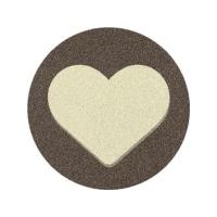 ราคา พรมเช็ดเท้าดักฝุ่น PRAW ROUND HEART BEIGE 75X75 ซม. สีเบจ (1273184)