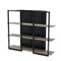 ราคา ชั้นวางของโล่ง LOOMS DYLAN 19212225 120 ซม. สีไม้อ่อน/ดำ (1273248)