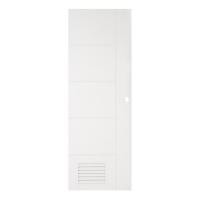 ราคา ประตูห้องน้ำ UPVC AZLE MD-6 เกล็ดล่าง 70X200 ซม. สีขาว เจาะลูกบิด (1066620)