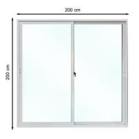 ราคา ประตูบานเลื่อน อะลูมิเนียม S-S MHOLARN 200X200 ซม. สีขาว (1269242)