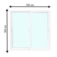 ราคา หน้าต่างบานเลื่อน อะลูมิเนียม S-S มุ้ง AZLE 100X100 ซม. สีขาว (1269951)