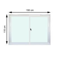 ราคา หน้าต่างบานเลื่อน อะลูมิเนียม S-S MHOLARN 150X110 ซม. สีขาว (1270896)