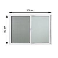 ราคา หน้าต่างบานเลื่อน อะลูมิเนียม S-S มุ้ง AZLE PLUS 150X110 ซม. สีขาว (1271616)