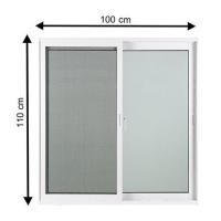ราคา หน้าต่างบานเลื่อน อะลูมิเนียม S-S มุ้ง AZLE PLUS 100X110 ซม. สีขาว (1271632)
