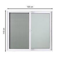 ราคา หน้าต่างบานเลื่อน อะลูมิเนียม S-S มุ้ง AZLE PLUS 120X110 ซม. สีขาว (1271607)
