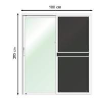 ราคา ประตูบานเลื่อน อะลูมิเนียม S-S มุ้ง LYNN OK 180X205 ซม. สีขาว (1269493)