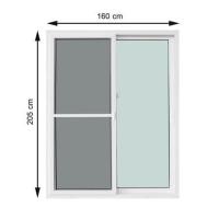 ราคา ประตูบานเลื่อน UPVC S-S มุ้ง WINDOW ASIA 160X205 ซม. สีขาว (1165857)