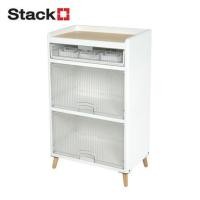 ราคา ตู้บานเปิด 2 ชั้น ขาไม้ STACKO JOIN 58x35x93.5 ซม. สีขาว (1260823)